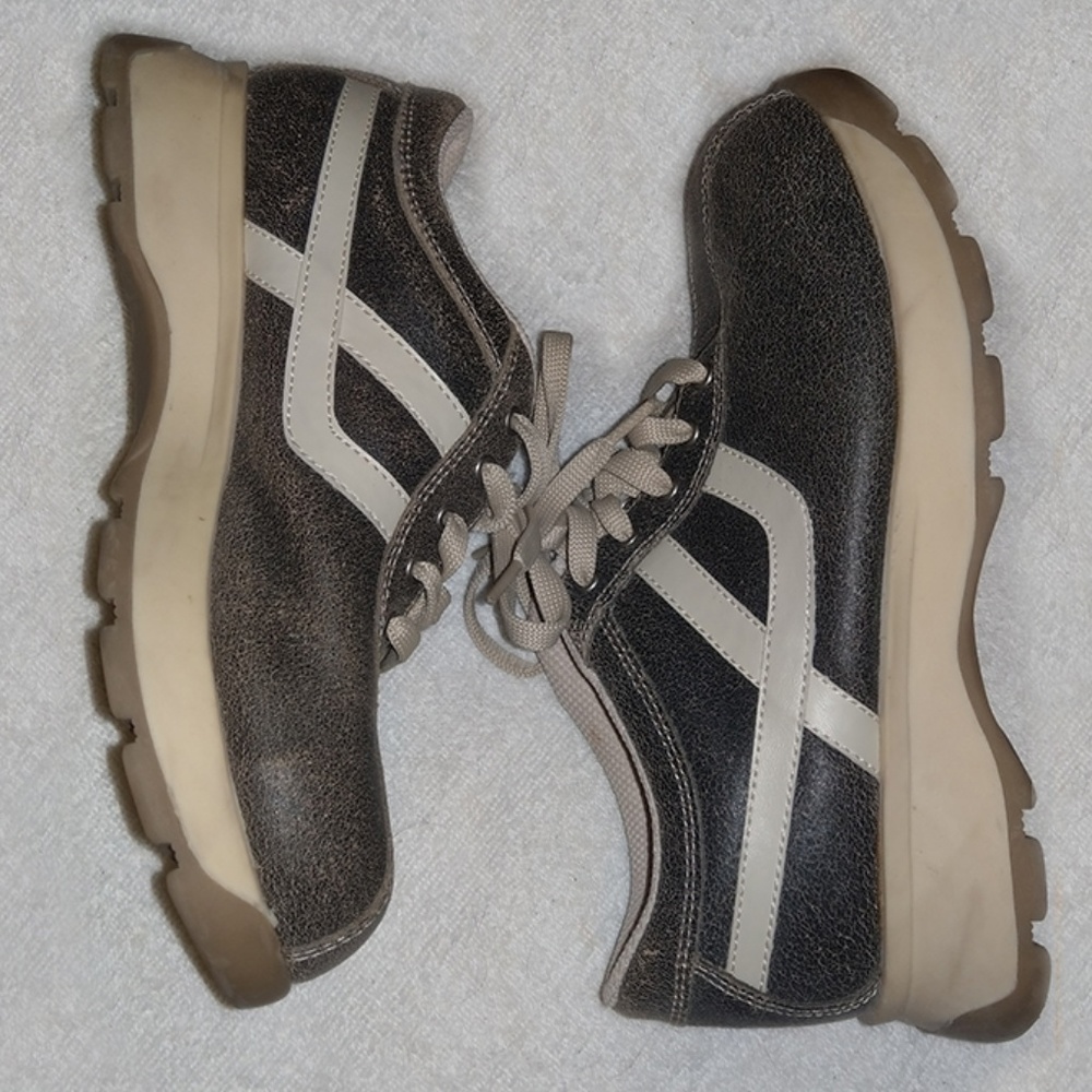 Vintage Candies Leather Brown Sneakers, US6, ~1995